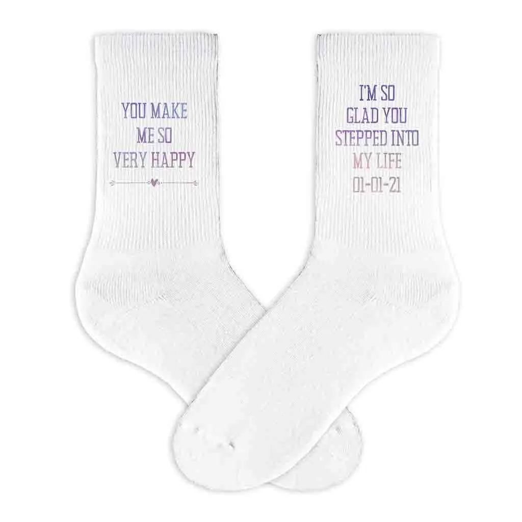 2 Year Wedding Anniversary Gift for Wife - Cotton Socks