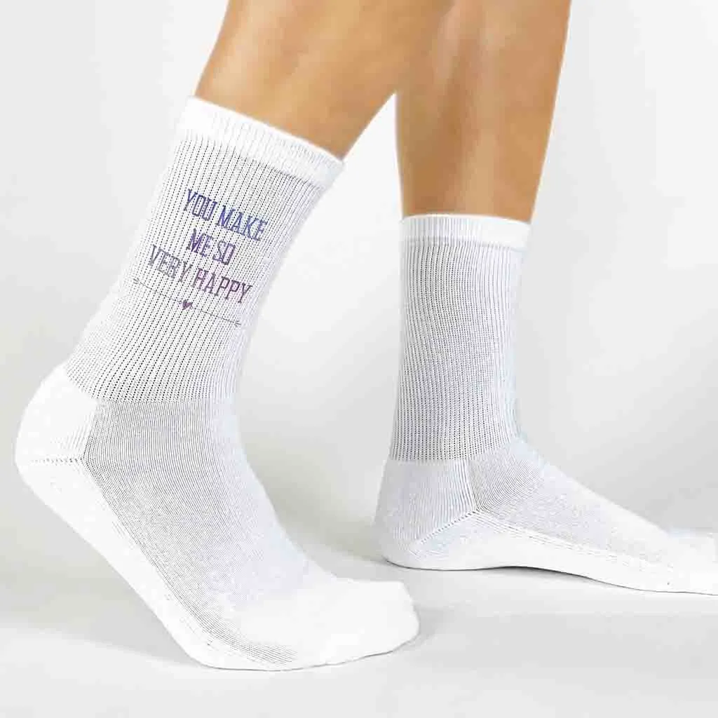 2 Year Wedding Anniversary Gift for Wife - Cotton Socks