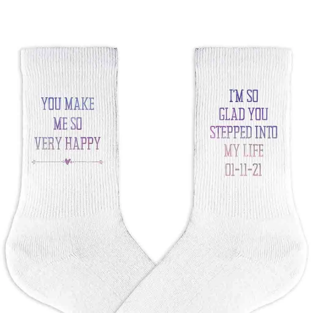 2 Year Wedding Anniversary Gift for Wife - Cotton Socks