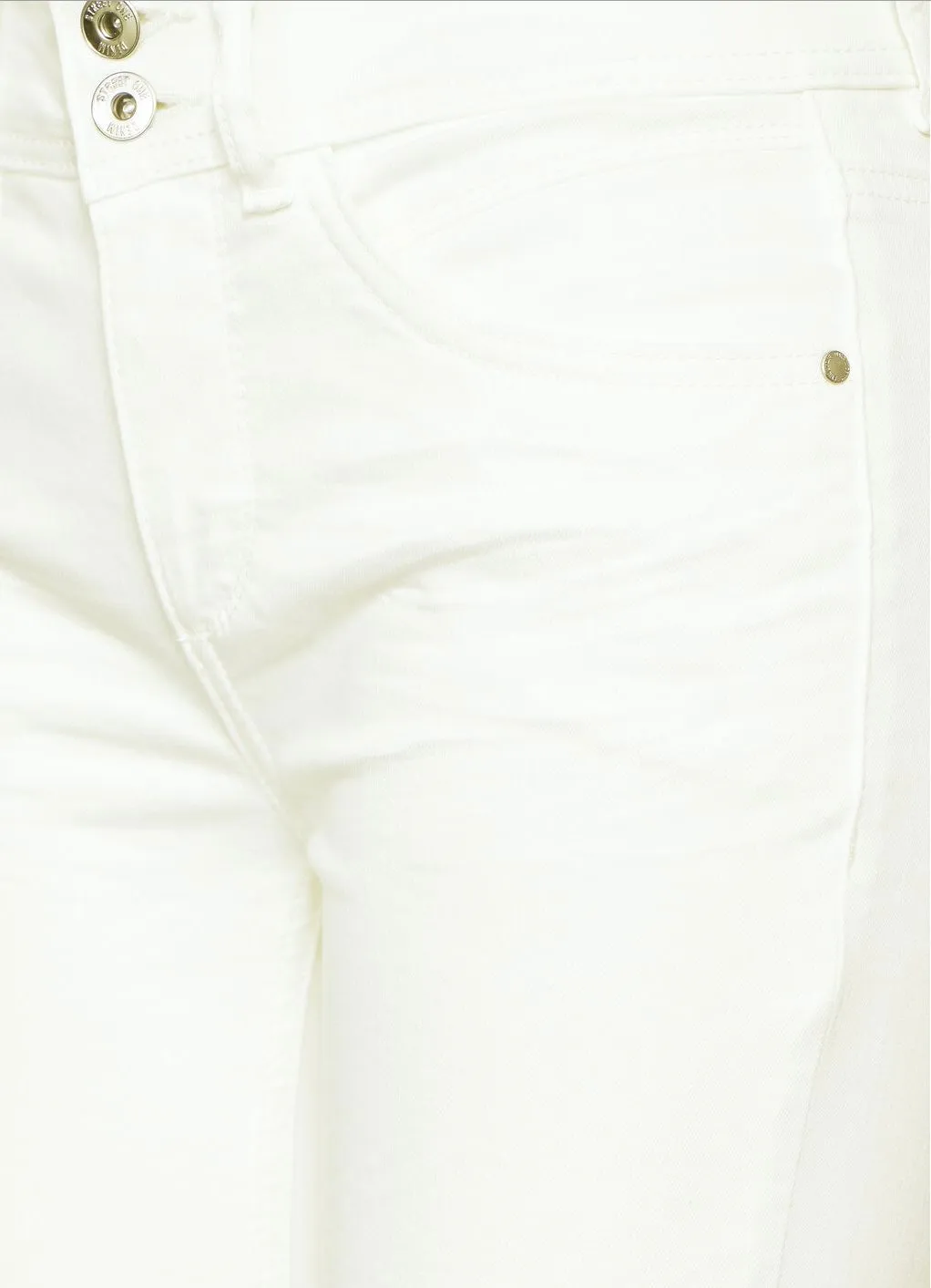 377746- York High Waist Slimfit Jeans- Off White