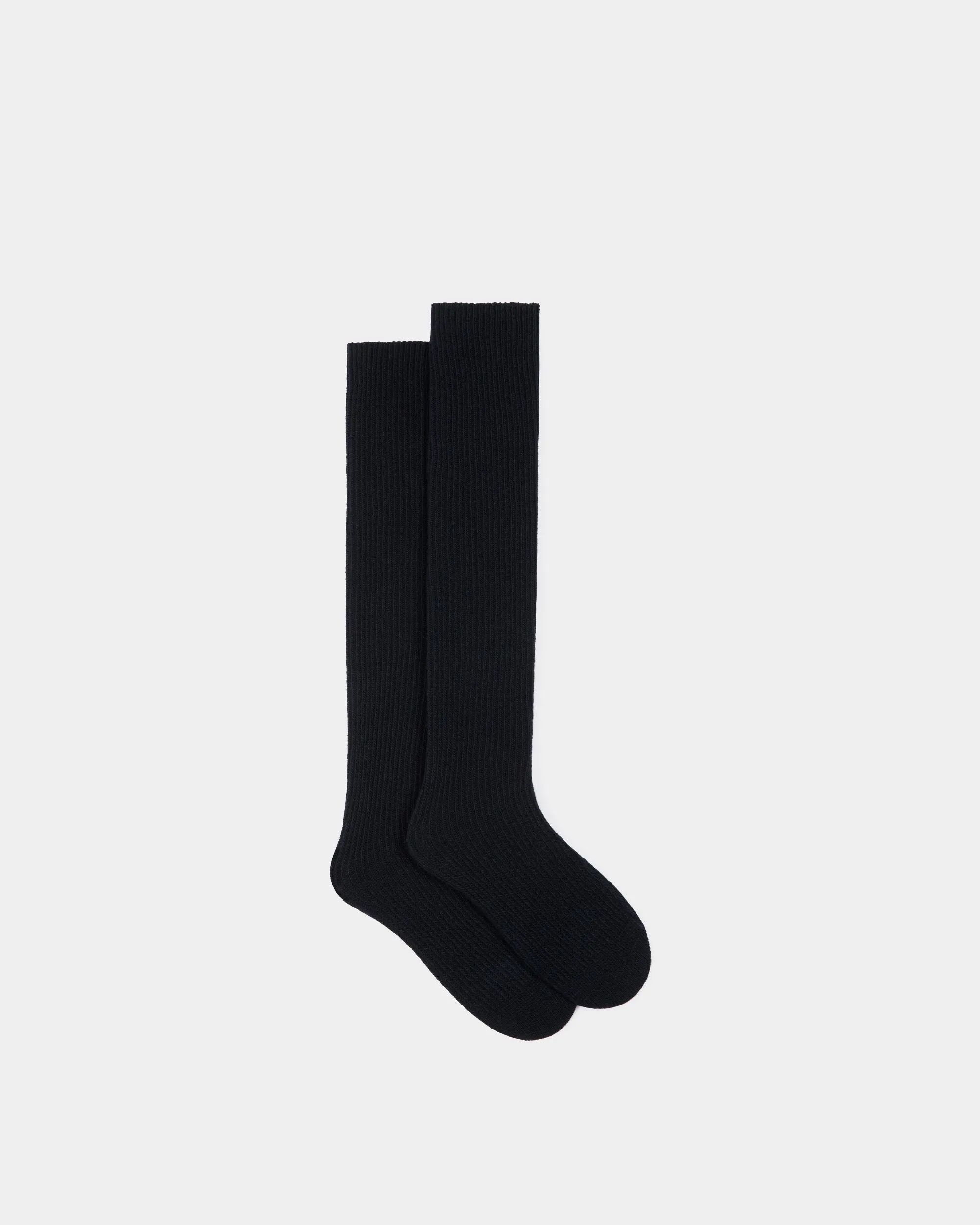 Adrien Brody Travel Collection Socks In Navy Blue Wool Blend 