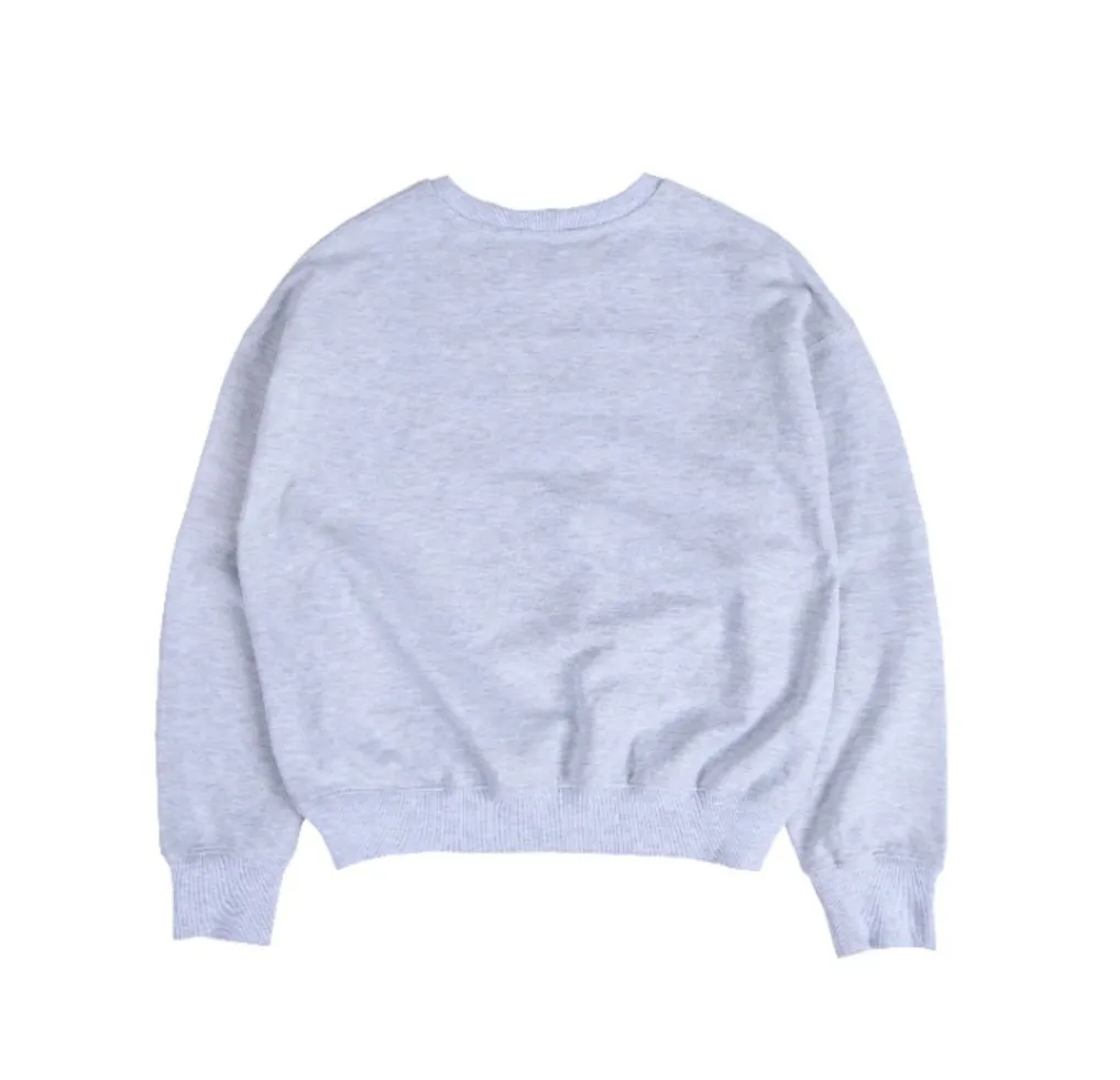 AEAE  |U-Neck Long Sleeves Cotton Logo Cropped Tops