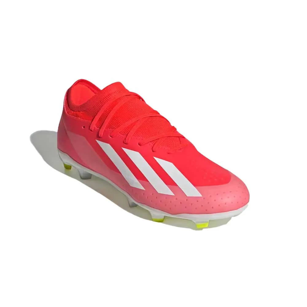 All Gender X Crazyfast League FG Soccer Shoes - Solar Red/Cloud White/Team Solar Yellow - Regular (D)