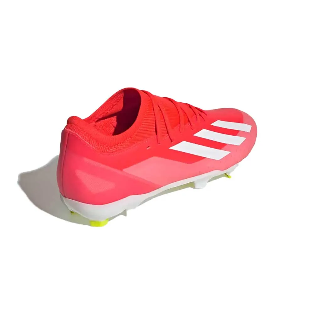 All Gender X Crazyfast League FG Soccer Shoes - Solar Red/Cloud White/Team Solar Yellow - Regular (D)