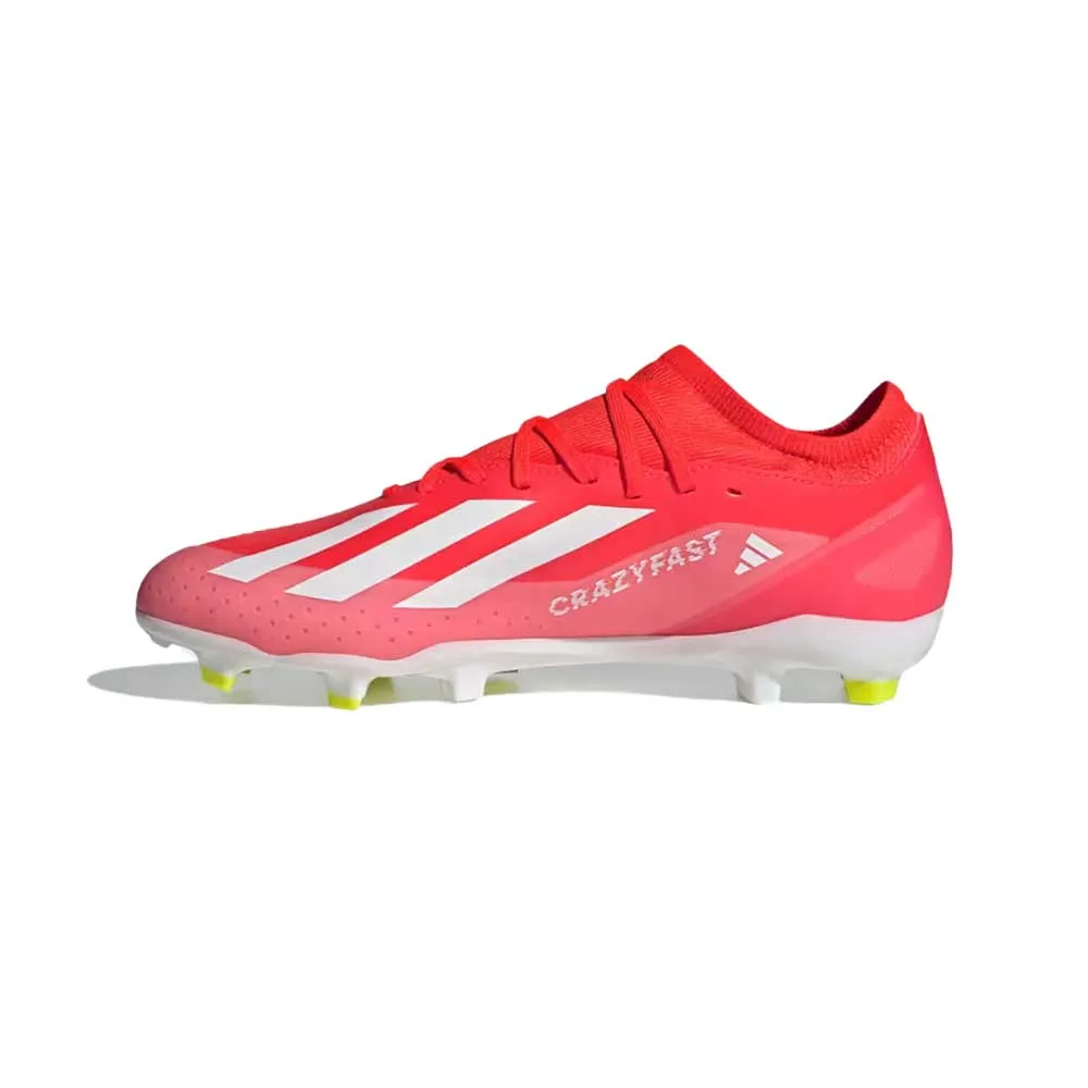 All Gender X Crazyfast League FG Soccer Shoes - Solar Red/Cloud White/Team Solar Yellow - Regular (D)