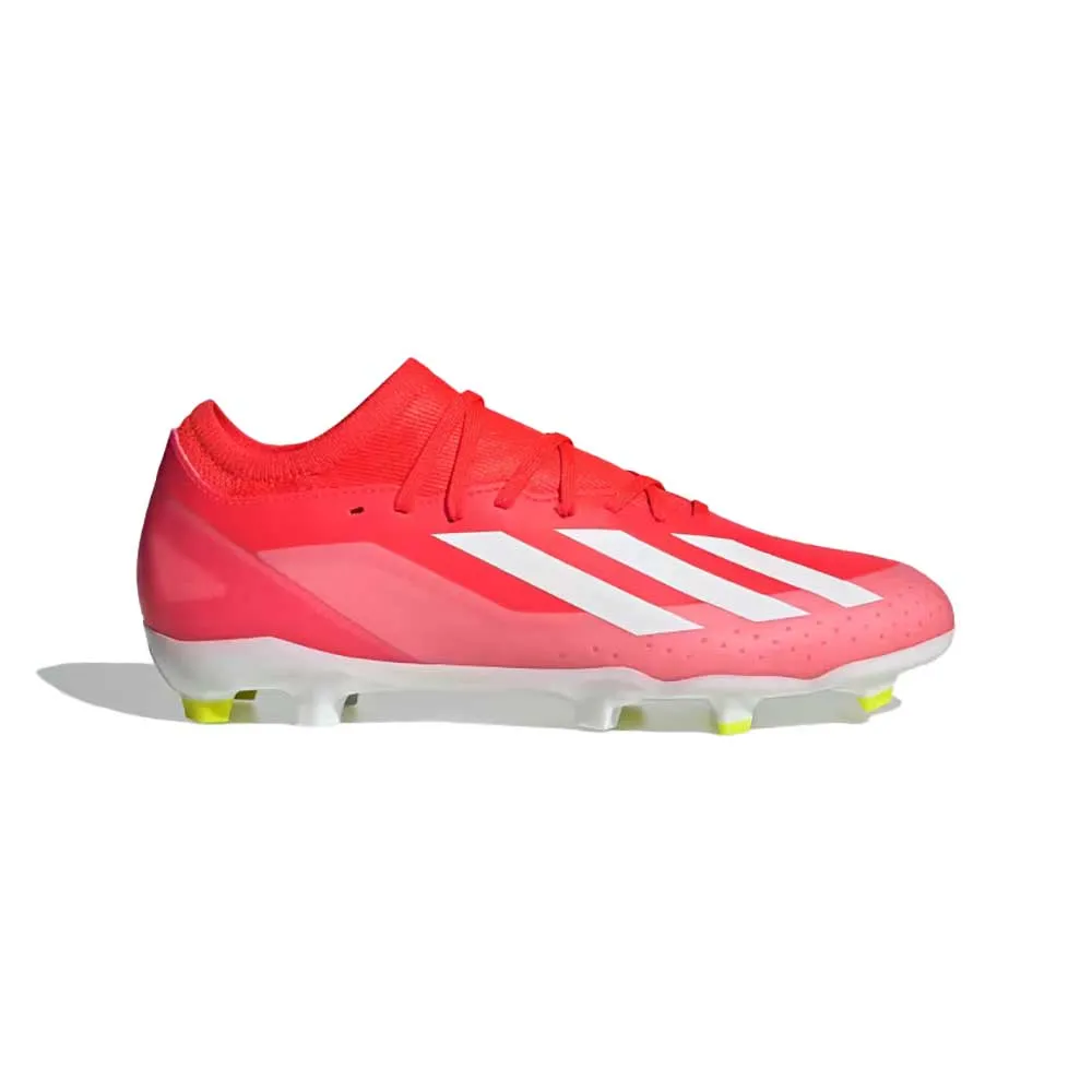 All Gender X Crazyfast League FG Soccer Shoes - Solar Red/Cloud White/Team Solar Yellow - Regular (D)