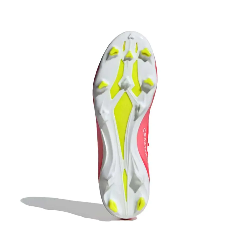 All Gender X Crazyfast League FG Soccer Shoes - Solar Red/Cloud White/Team Solar Yellow - Regular (D)