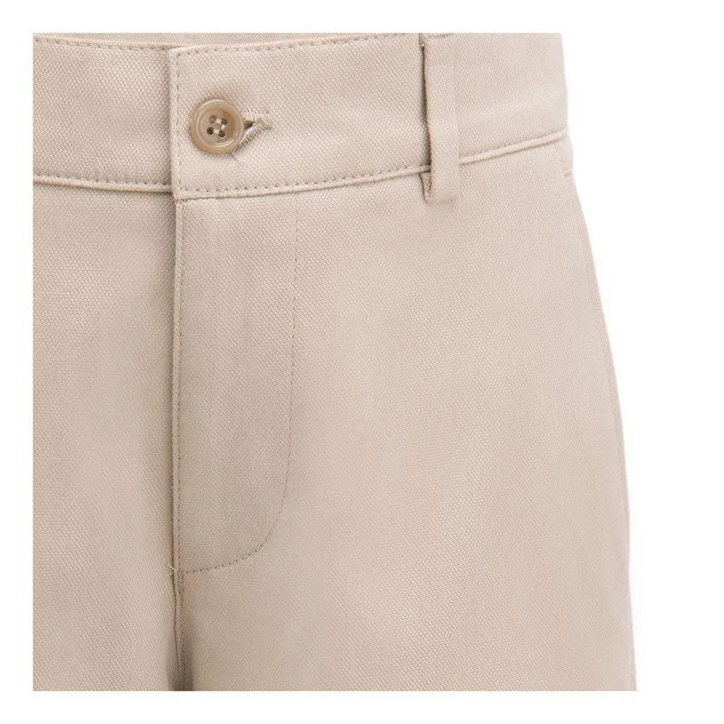 Beige Formal Shorts