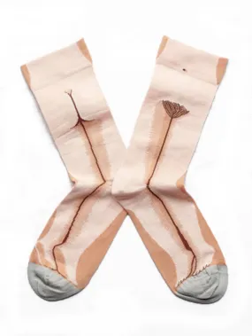 Bonne Maison Rosebud Pink Statue Socks