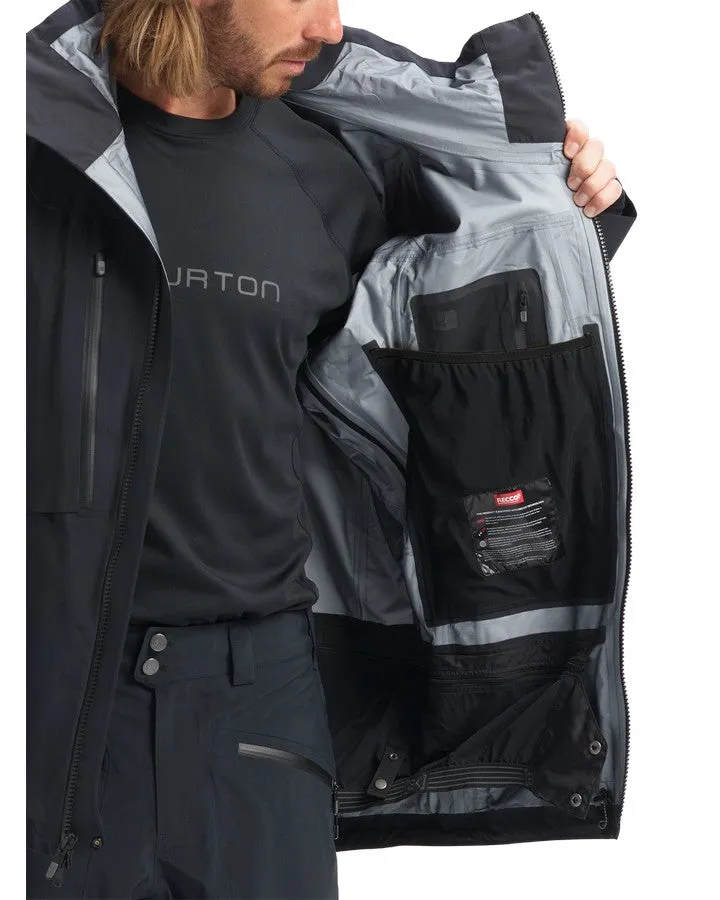 Burton Mens [ak] Hover Gore-Tex 3L Stretch Jacket - True Black - 2023