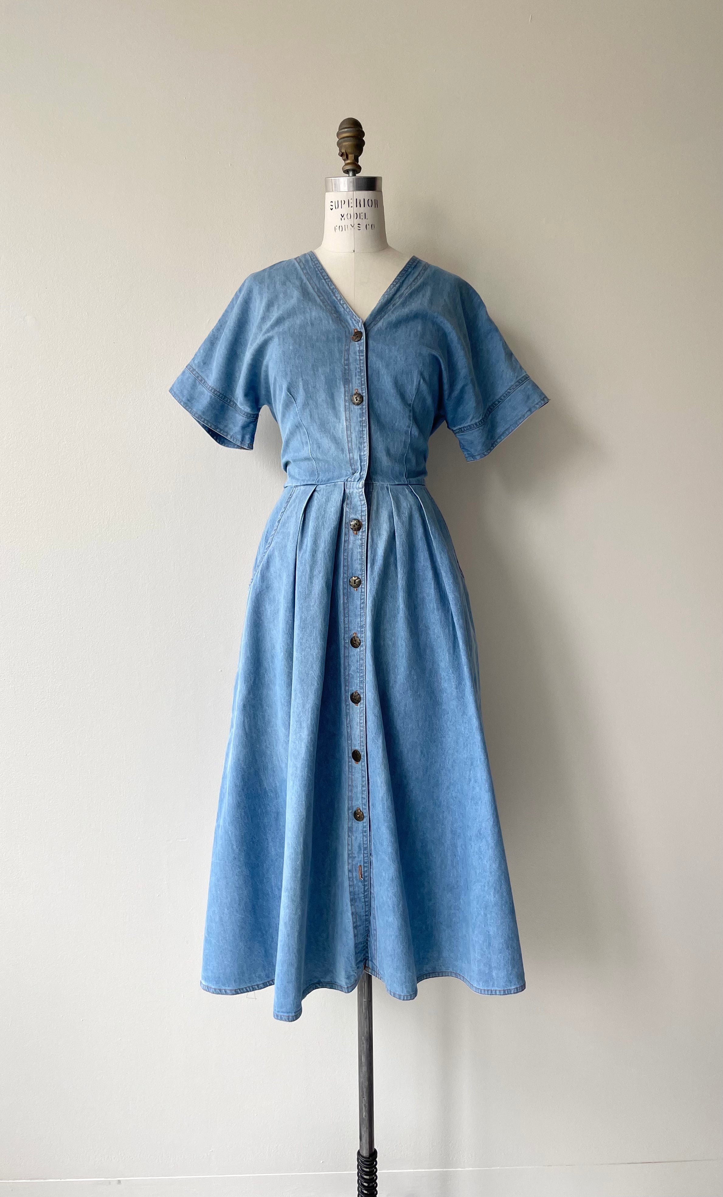 Cevennes Denim Dress | 1980s