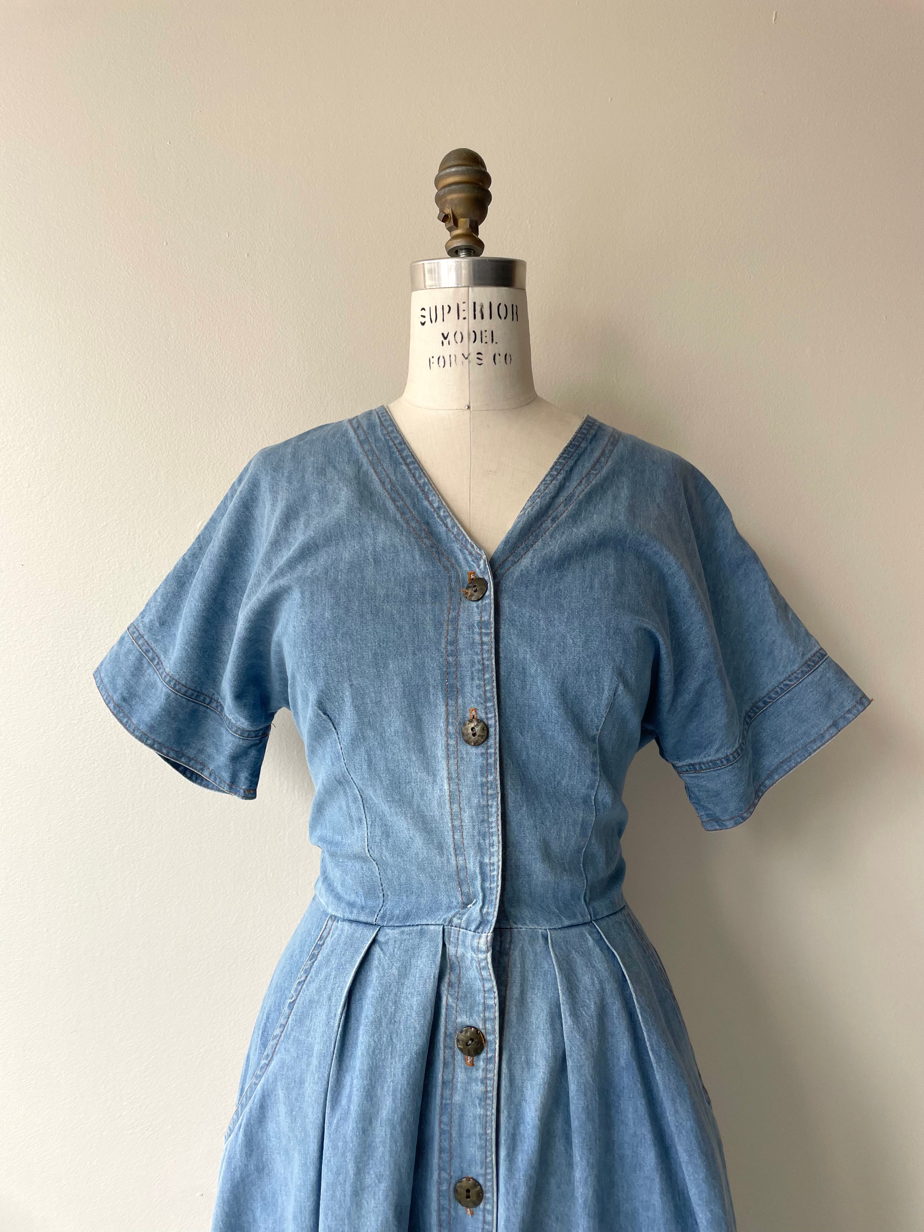 Cevennes Denim Dress | 1980s