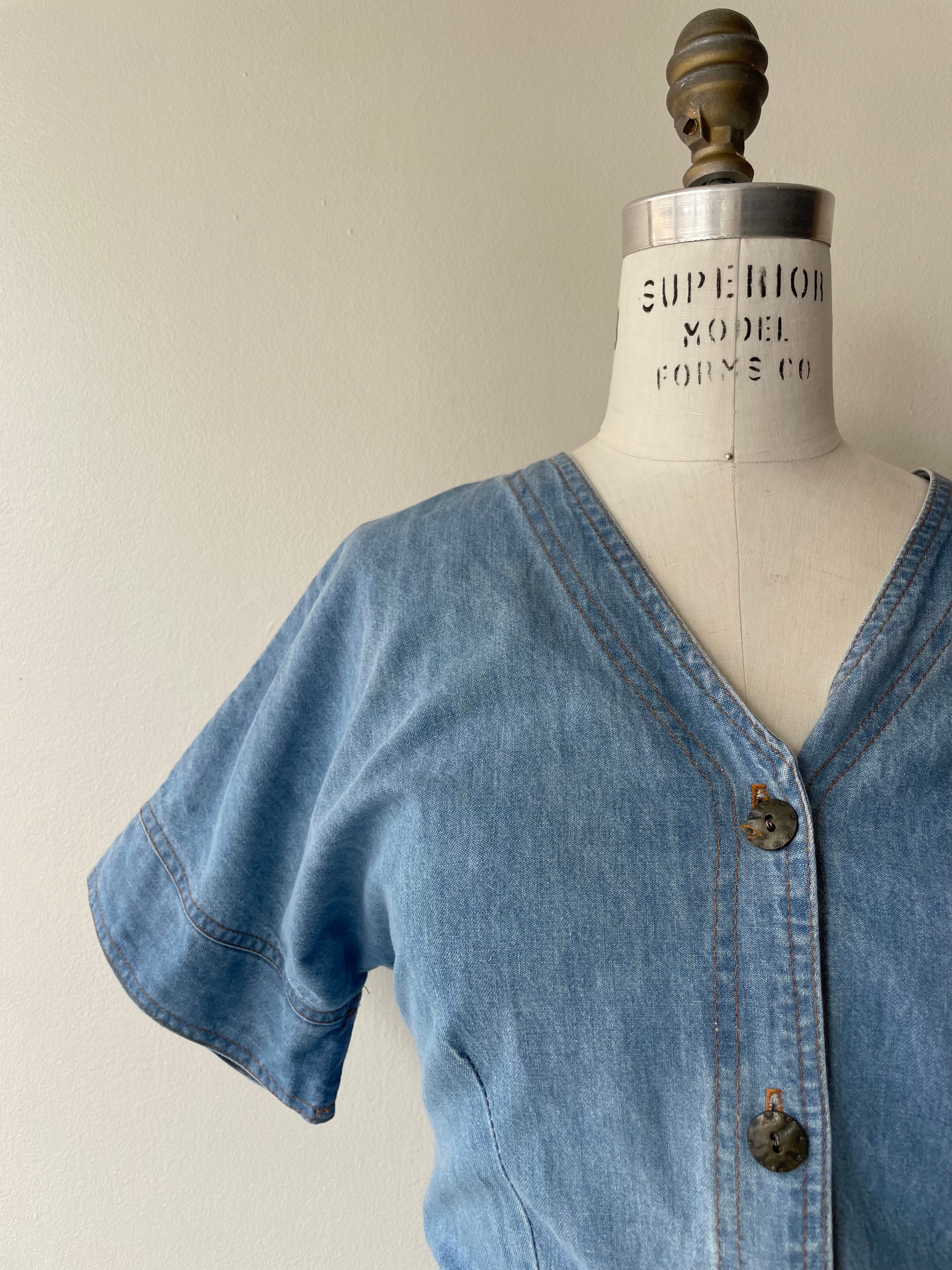 Cevennes Denim Dress | 1980s