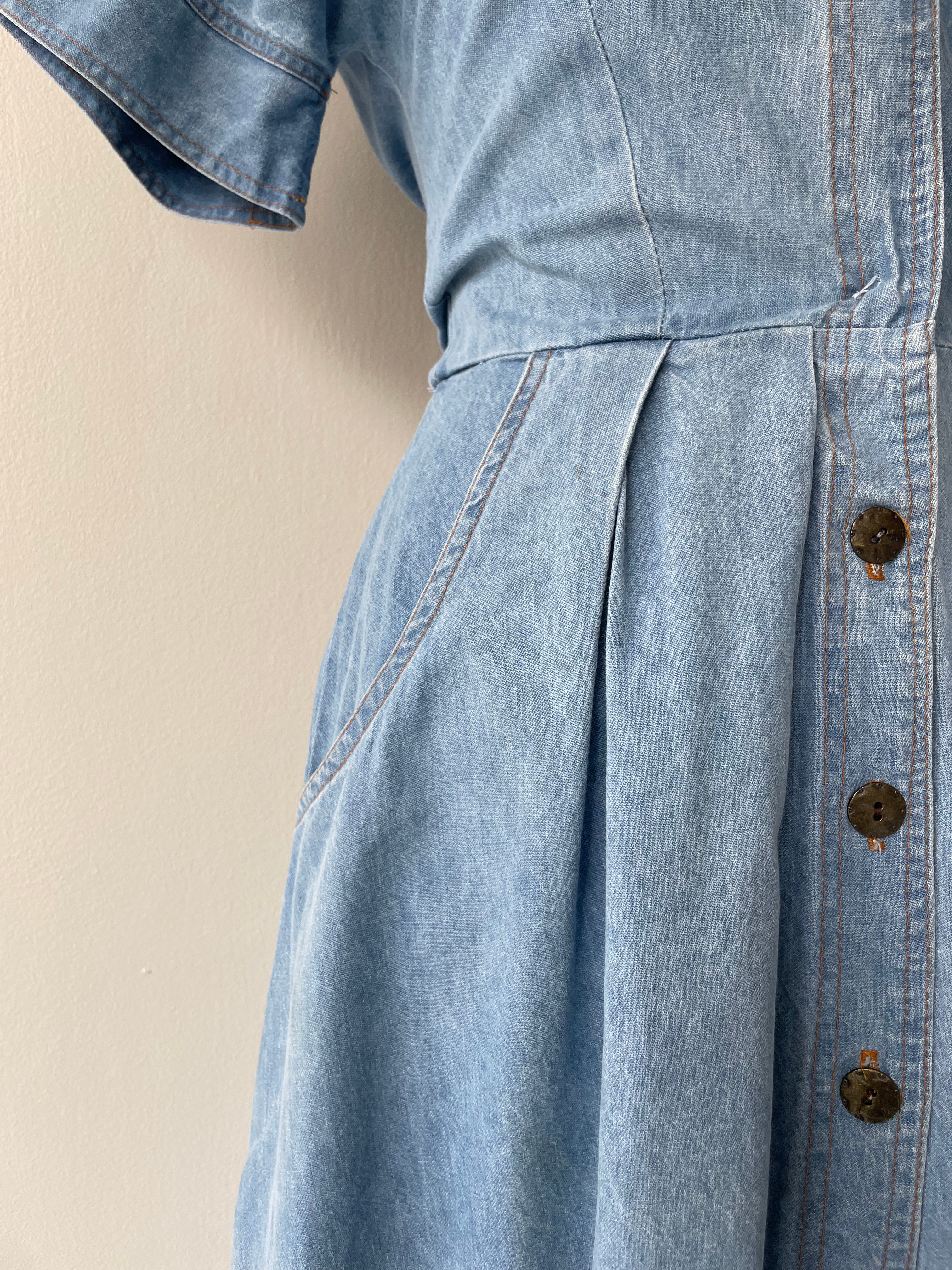 Cevennes Denim Dress | 1980s