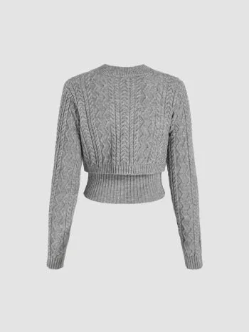 Cider  |Casual Style Nylon Long Sleeves Plain Cropped Tops