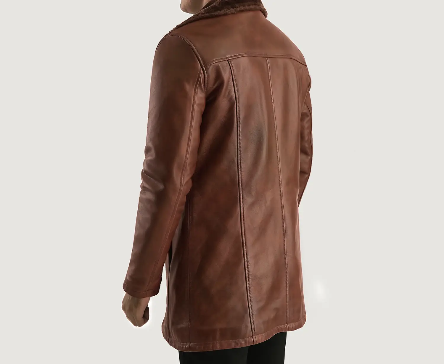 Cinnamon Leather Fur Coat