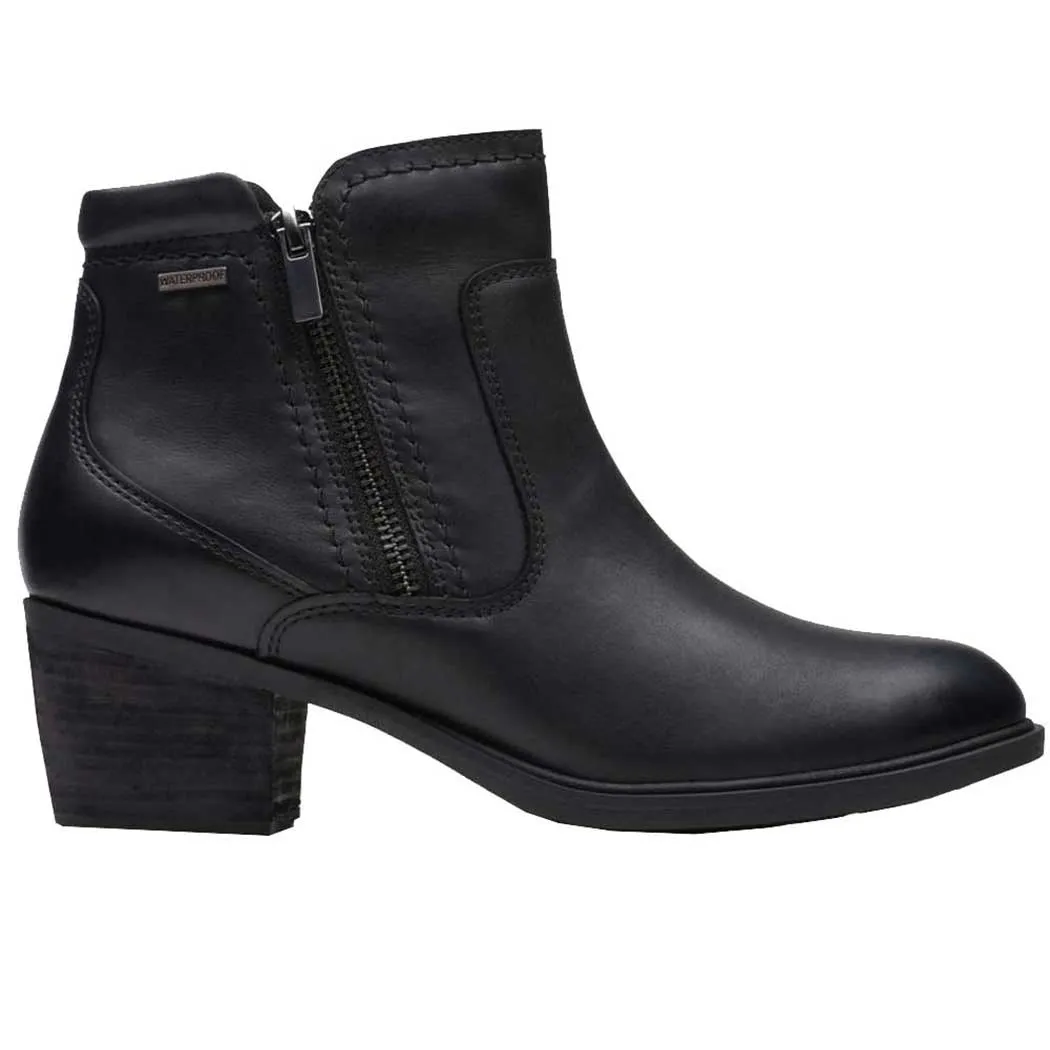 Clarks Neva Zip WP Heeled Bootie Black (Women's)