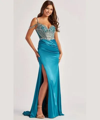 Colette By Daphne CL8460 - Bejeweled Corset Prom Dress