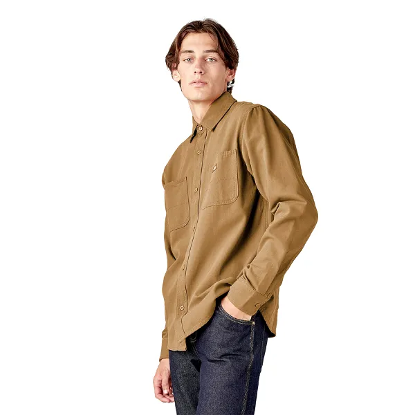 Dickies Duck Canvas Long Sleeve Utility Shirt - Stonewashed Brown Duck