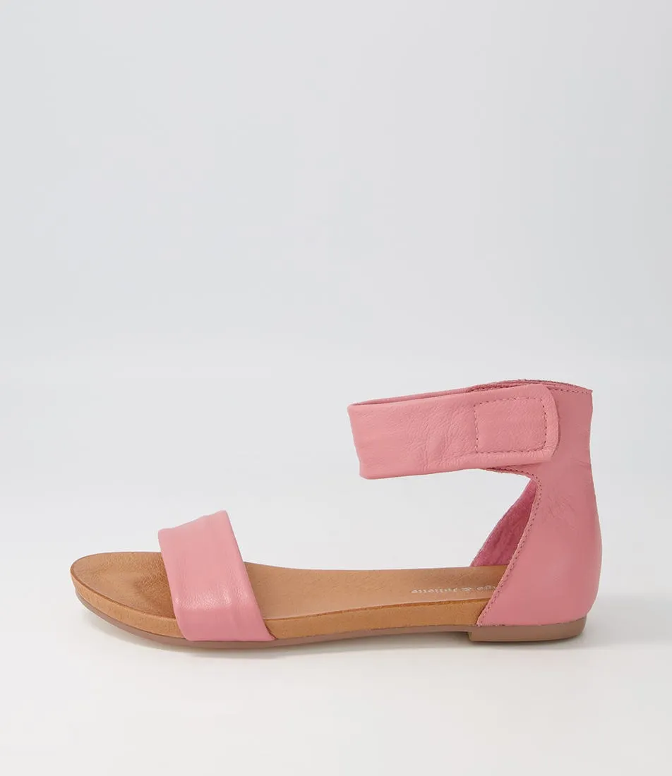 DJANGO & JULIETTE Juzz Pretty Pink Leather Sandals