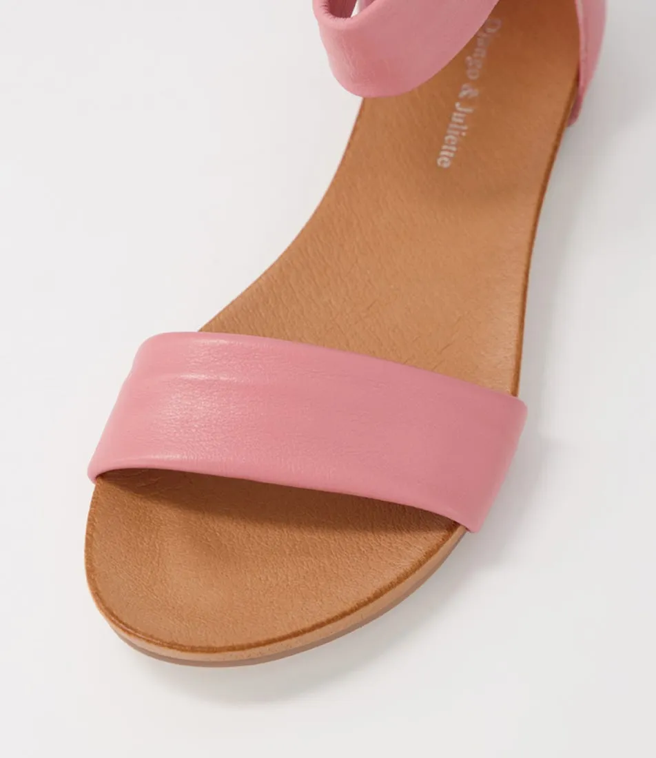 DJANGO & JULIETTE Juzz Pretty Pink Leather Sandals