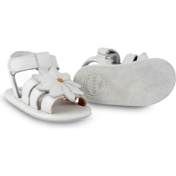 Donsje Amsterdam Tuti Fields Daisy Leather Sandals, Off-White