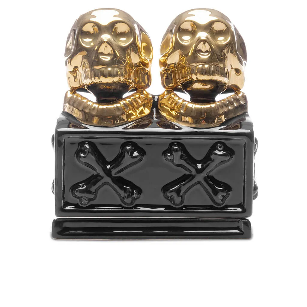 Dualskull Incense Chamber - Black/Gold