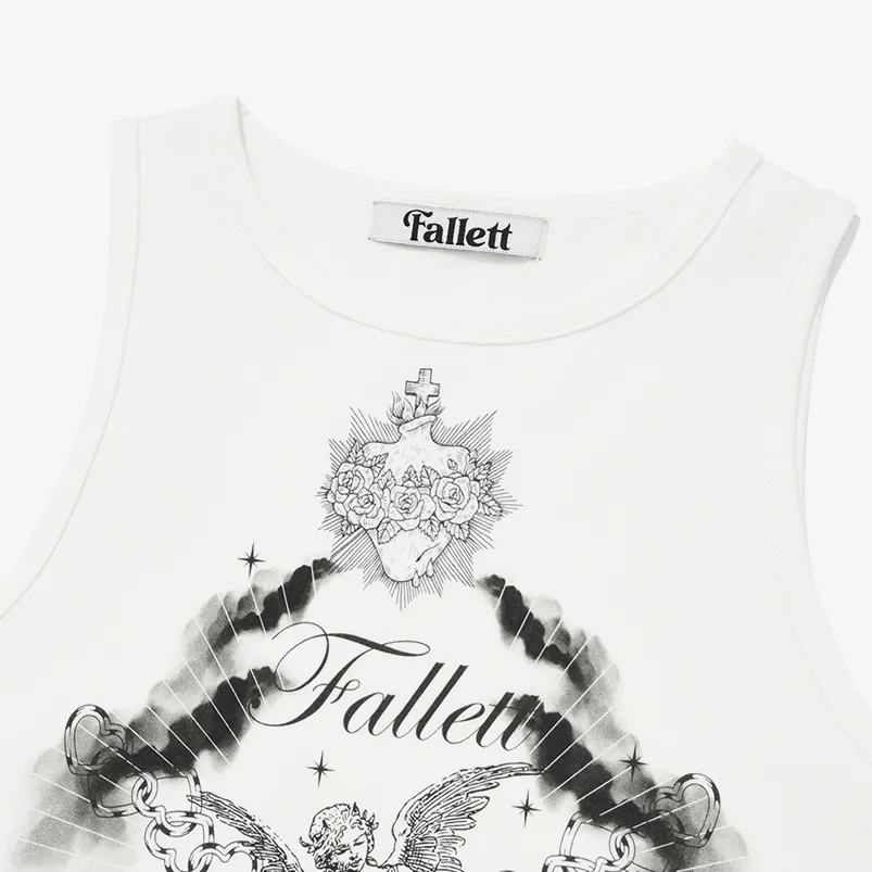 Fallett  |Street Style Plain Cotton Logo Cropped Tops