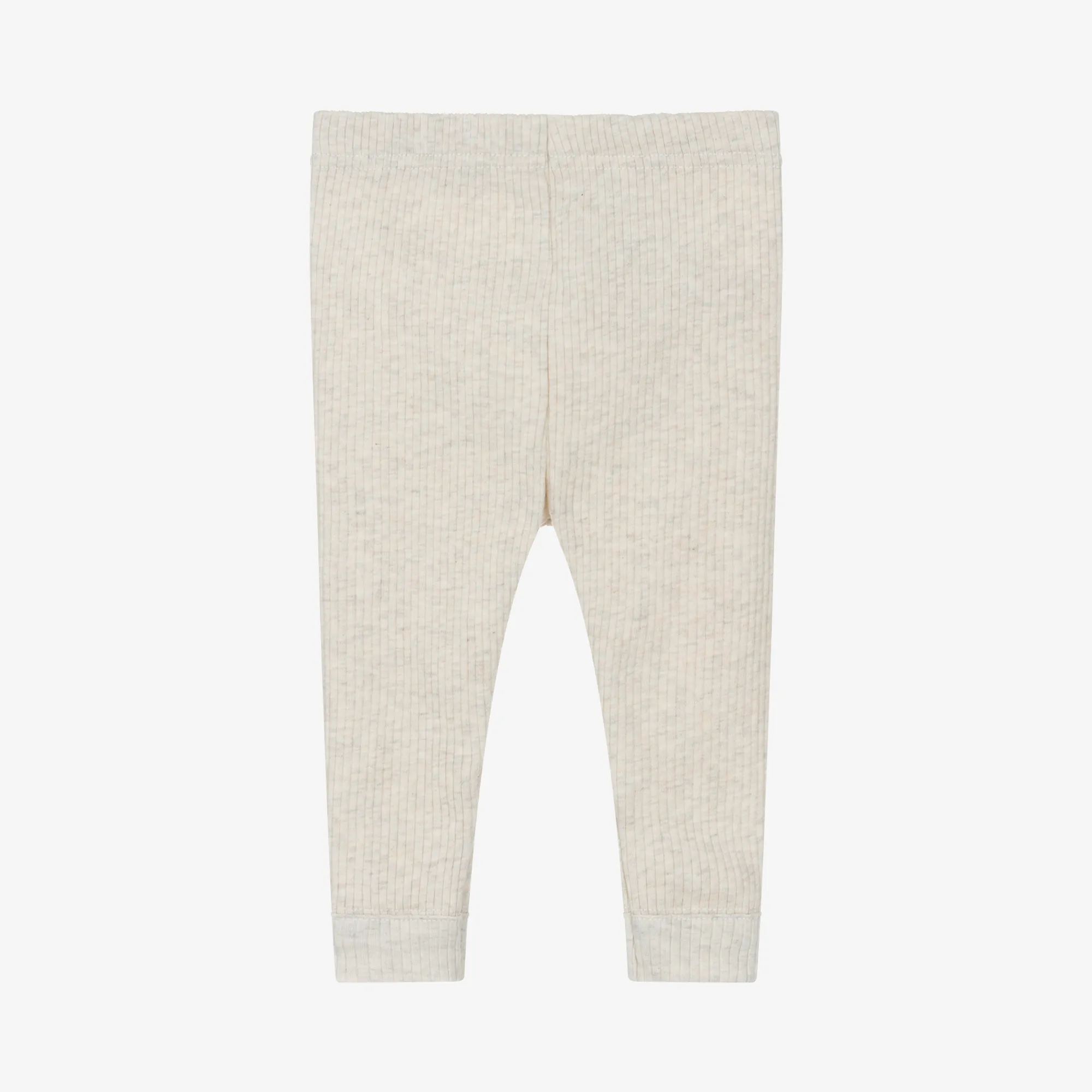 Girls Ivory Organic Cotton Leggings