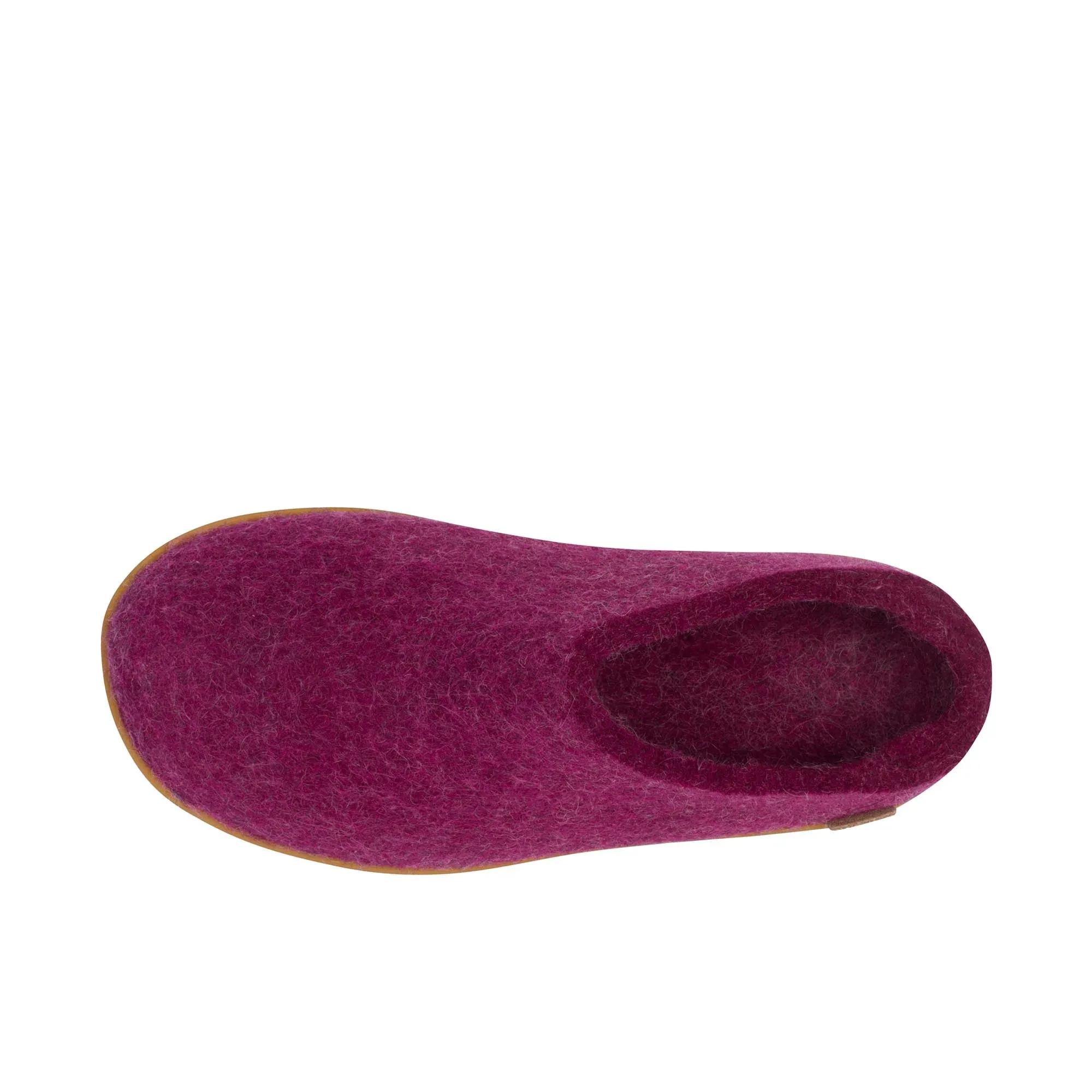 Glerups The Slip-On With Honey Rubber Sole Cranberry