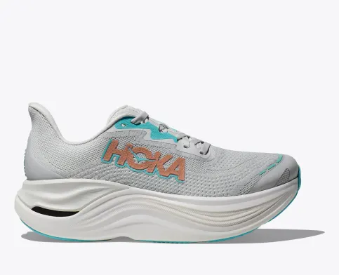 Hoka Women’s Skyward X Athletic Shoes-Cosmic Grey/Rose Gold