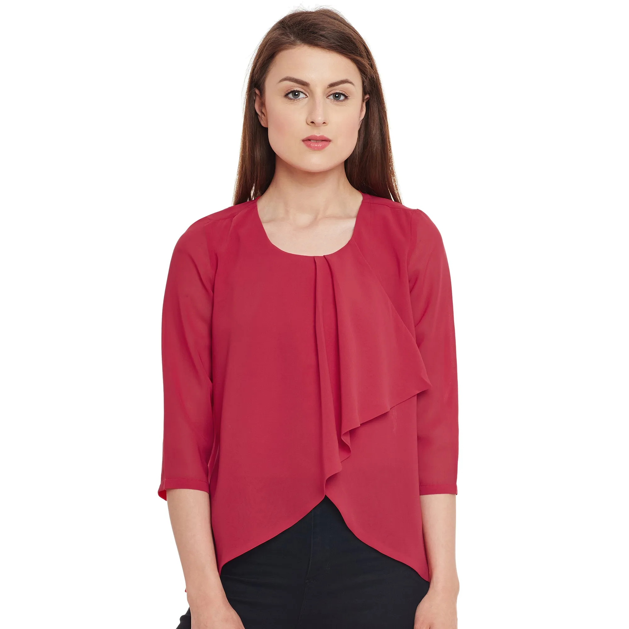 Holly Overlap Pleated Top