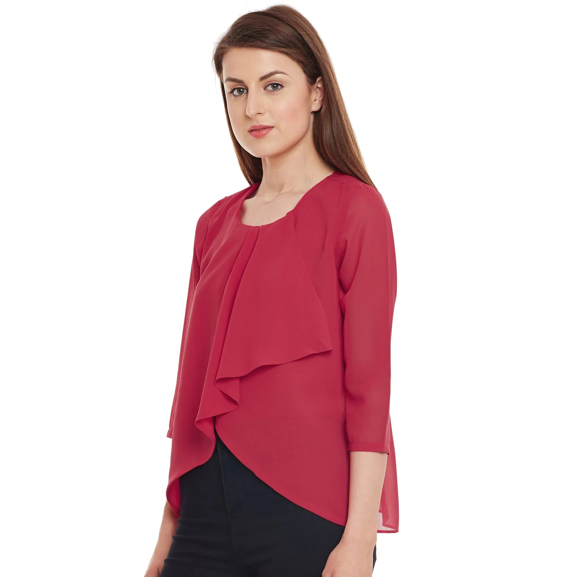 Holly Overlap Pleated Top