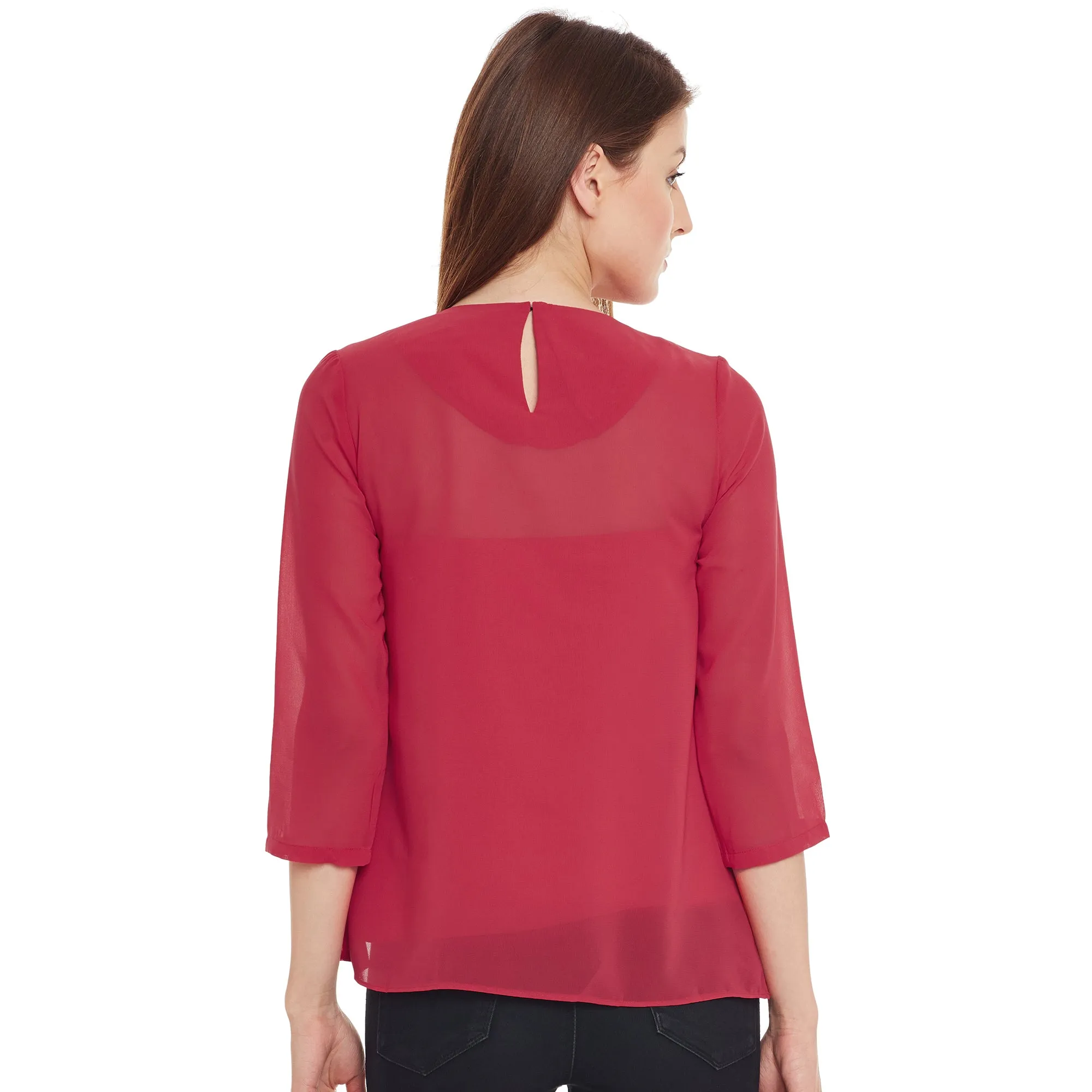 Holly Overlap Pleated Top