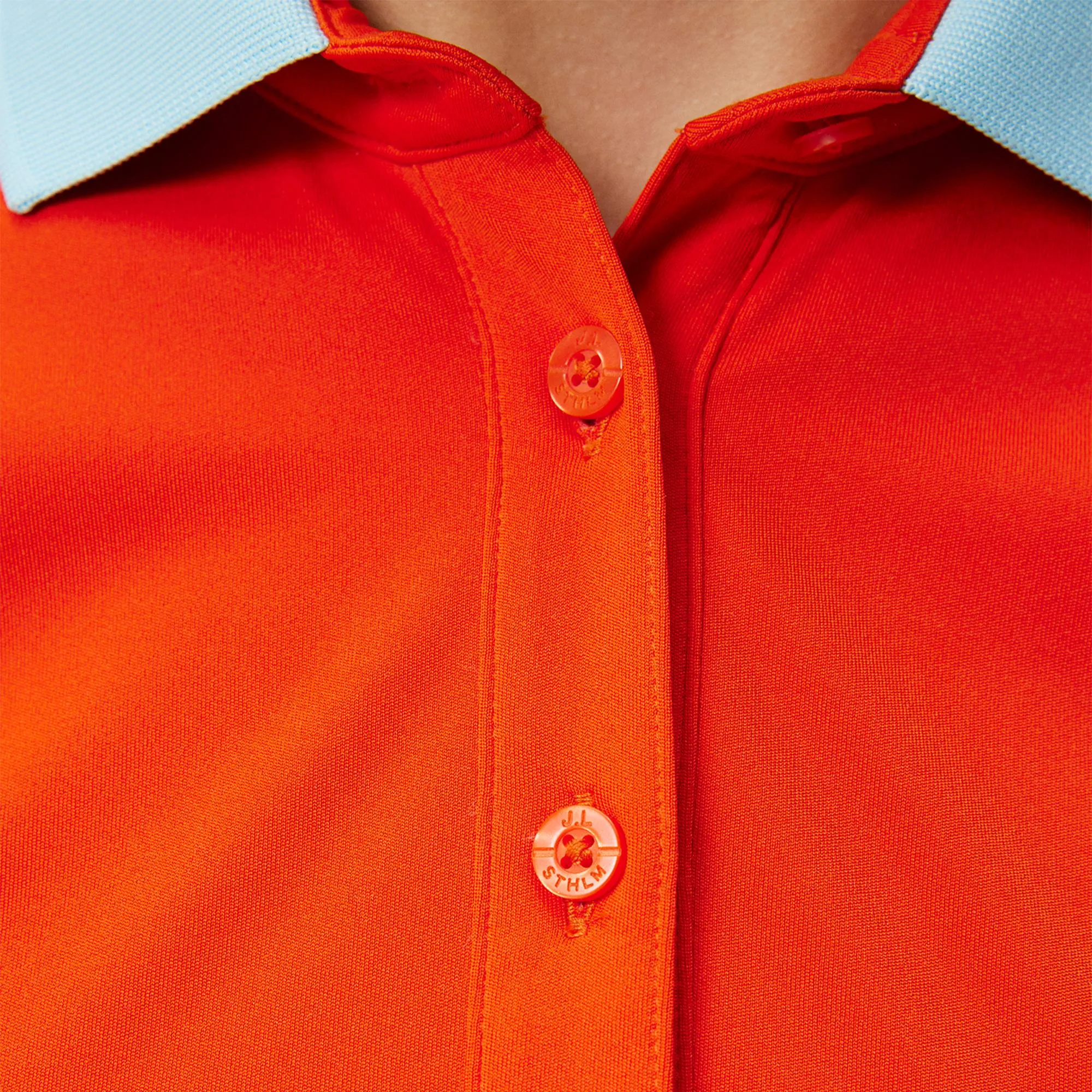 J Lindeberg Demi Ladies Golf Polo Shirt Tangerine Tango