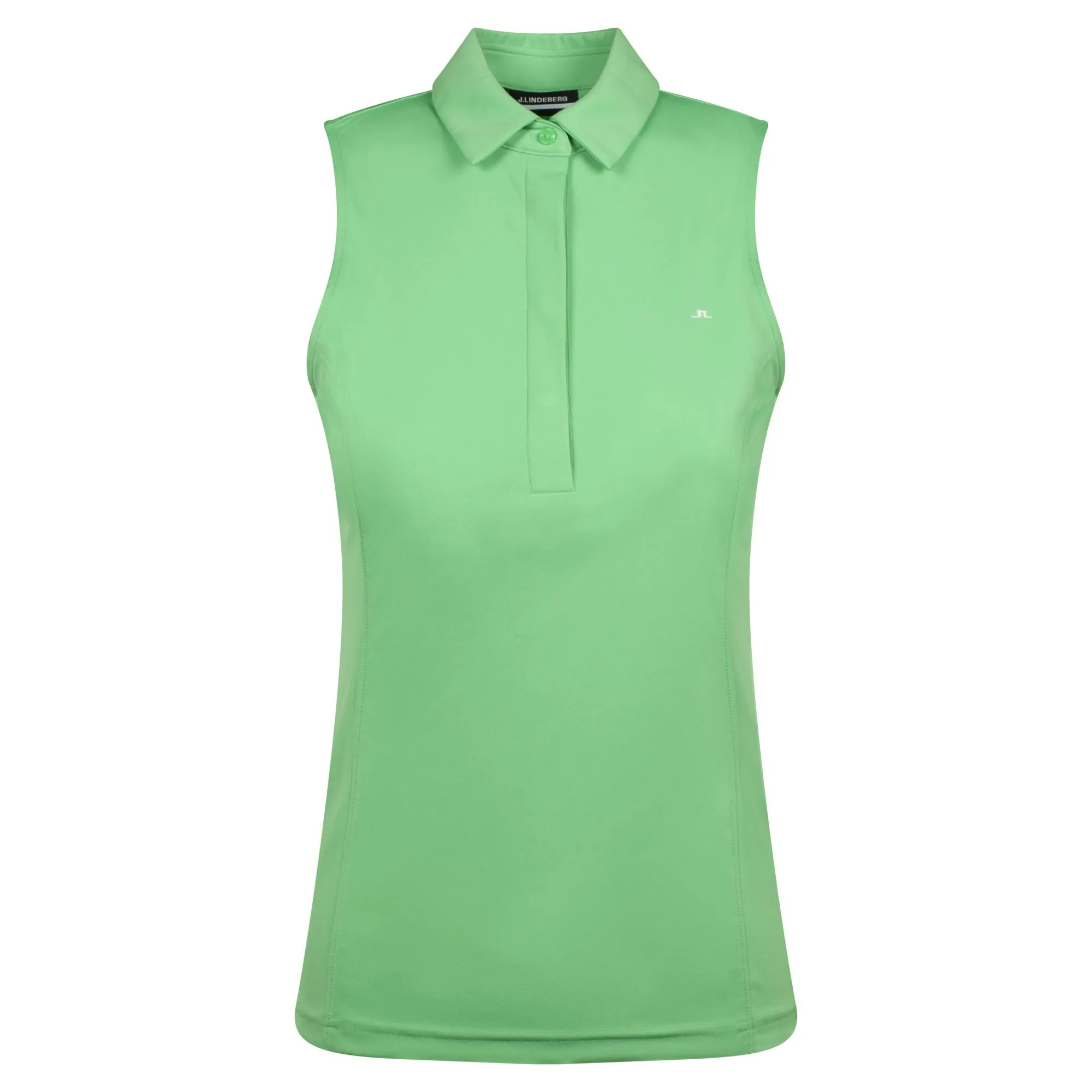 J Lindeberg Dena Ladies Sleeveless Golf Polo Shirt Jade Cream