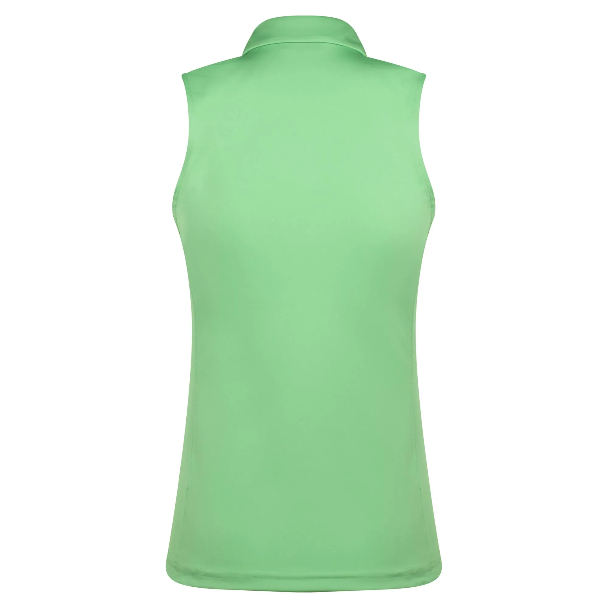 J Lindeberg Dena Ladies Sleeveless Golf Polo Shirt Jade Cream