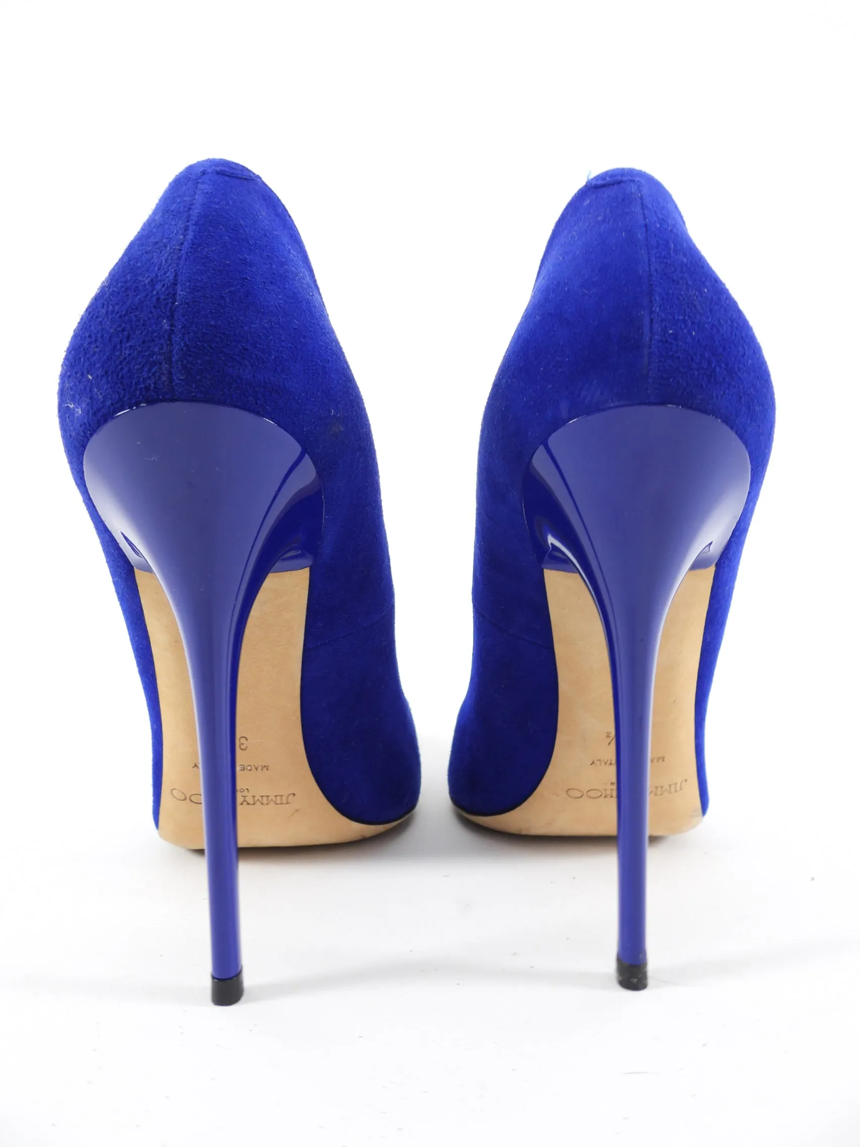 Jimmy Choo Cobalt Blue Suede Pumps - 38.5 / USA 8