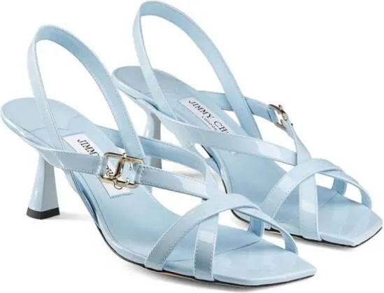 Jimmy Choo Jess 65mm leather sandals Blue