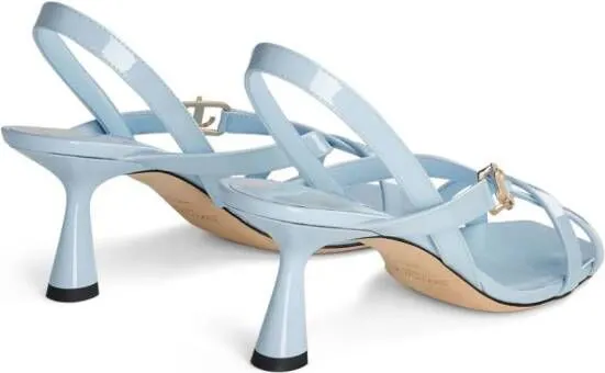 Jimmy Choo Jess 65mm leather sandals Blue