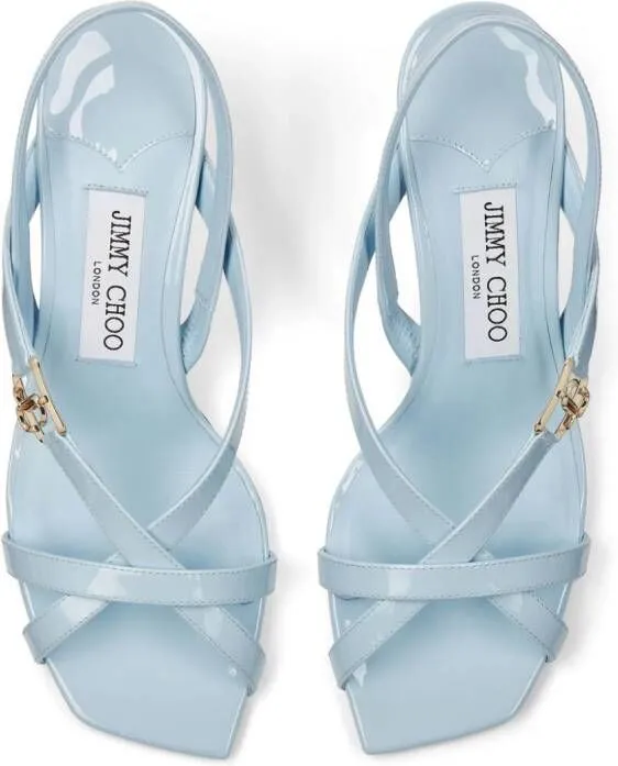 Jimmy Choo Jess 65mm leather sandals Blue