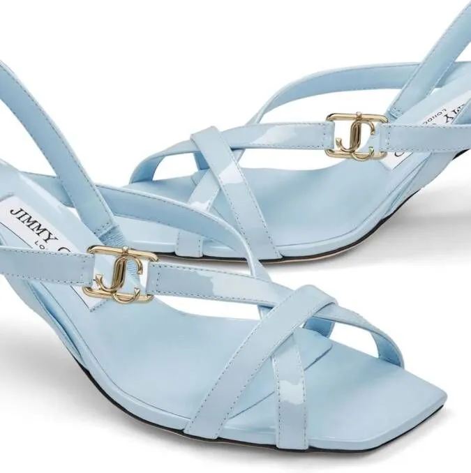 Jimmy Choo Jess 65mm leather sandals Blue