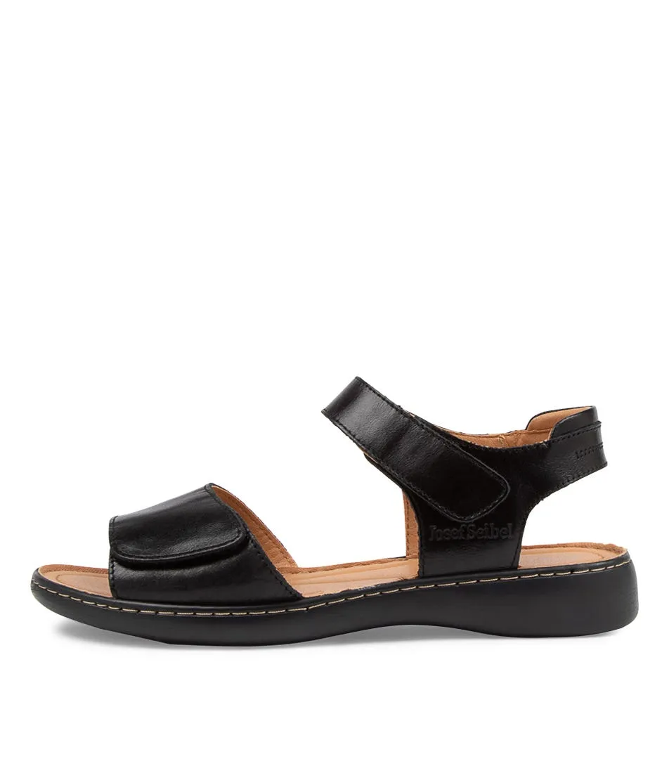 JOSEF SEIBEL Noemi 01 Schwarz Leather Sandals