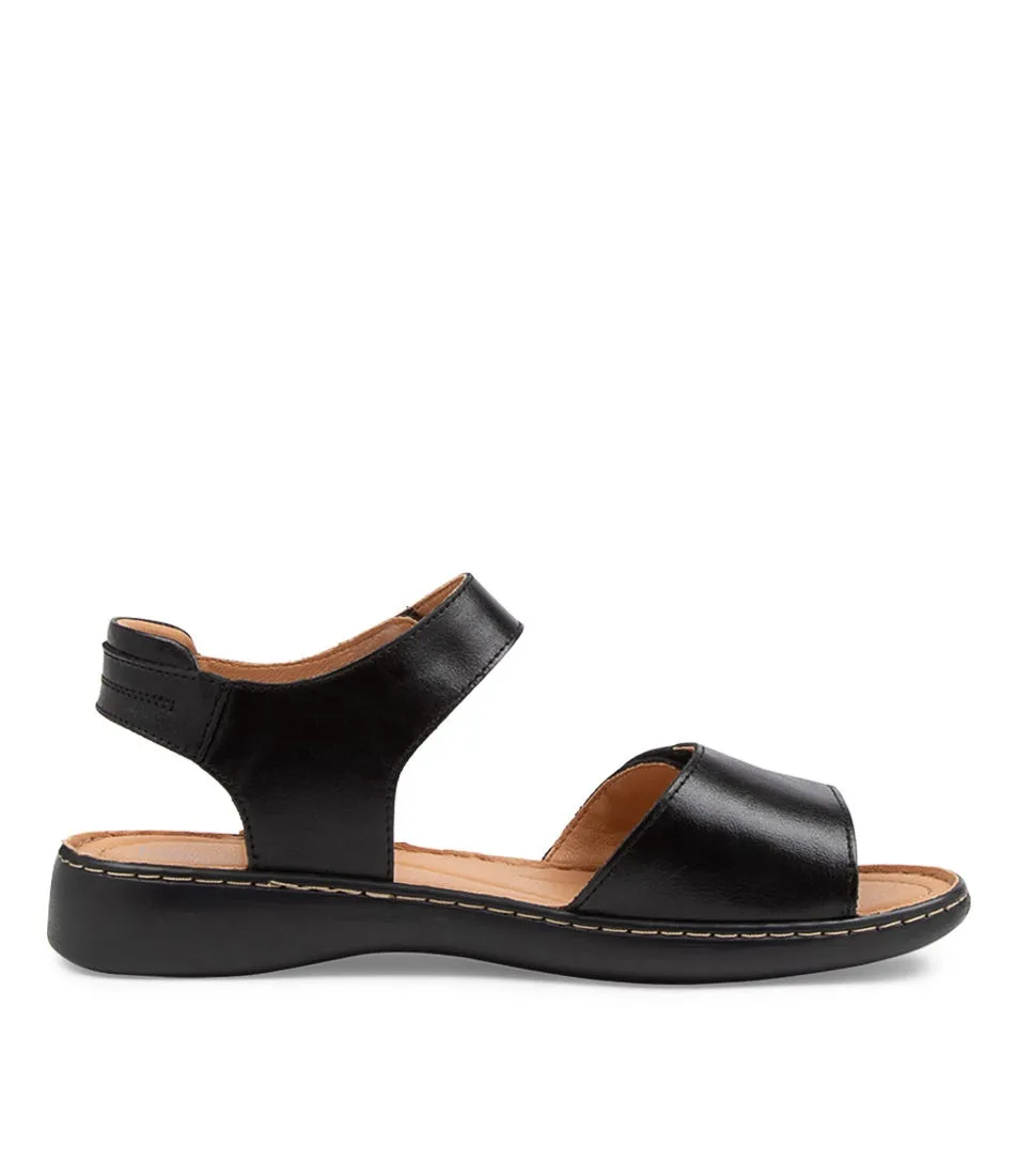 JOSEF SEIBEL Noemi 01 Schwarz Leather Sandals