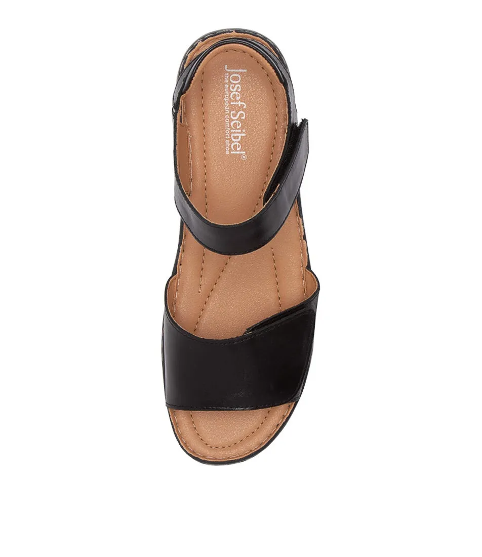 JOSEF SEIBEL Noemi 01 Schwarz Leather Sandals