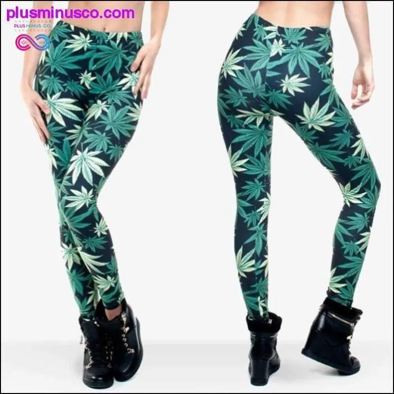 Jungle Marijuana Leaf Leggings