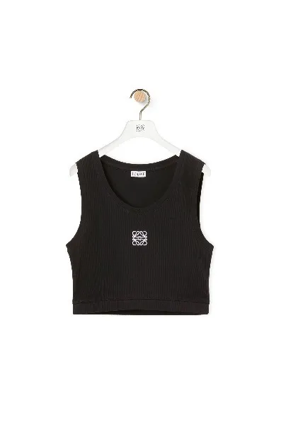 LOEWE  |Crew Neck Street Style Plain Cotton Logo Cropped Tops