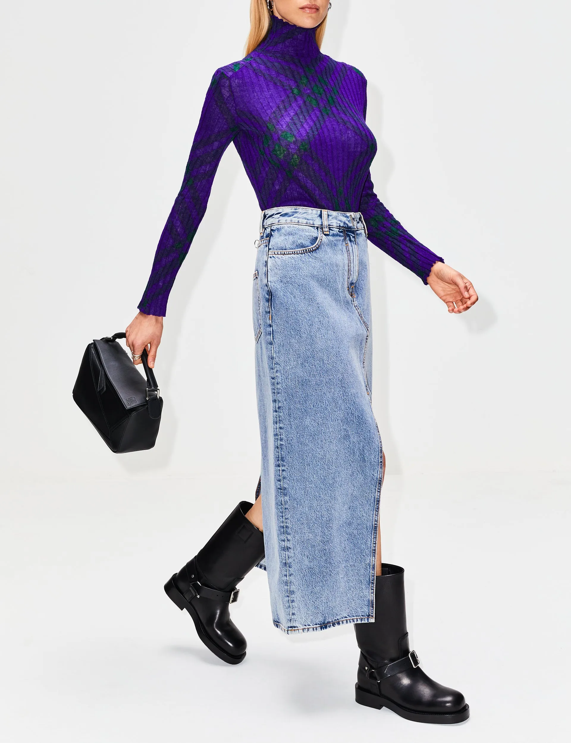 Long Denim Skirt