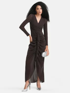 Lurex Maxi Dress With Ruching