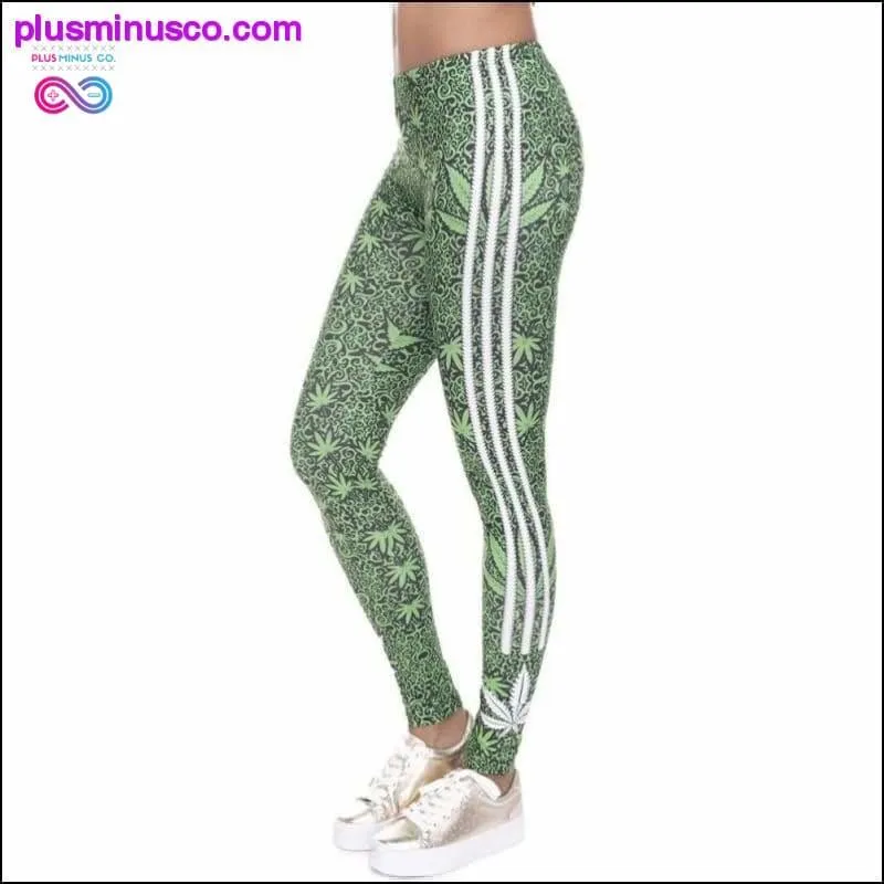 MariJuana Leaf Leggings || PlusMinusco.com